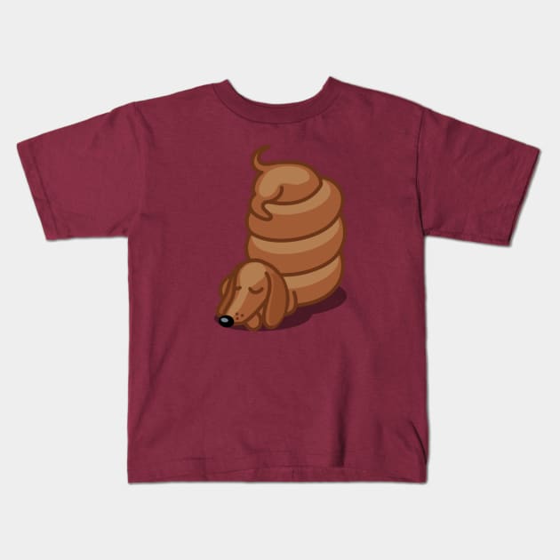 Funny Sleepy Dachshund Tshirt - Dog Gifts for Doxie and Sausage Dog Lovers Kids T-Shirt by BansheeApps